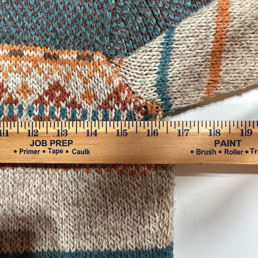Royal Robbins Hooded Cardigan Sweater M Wool Blend Southwest Pattern - Picture 7 of 7